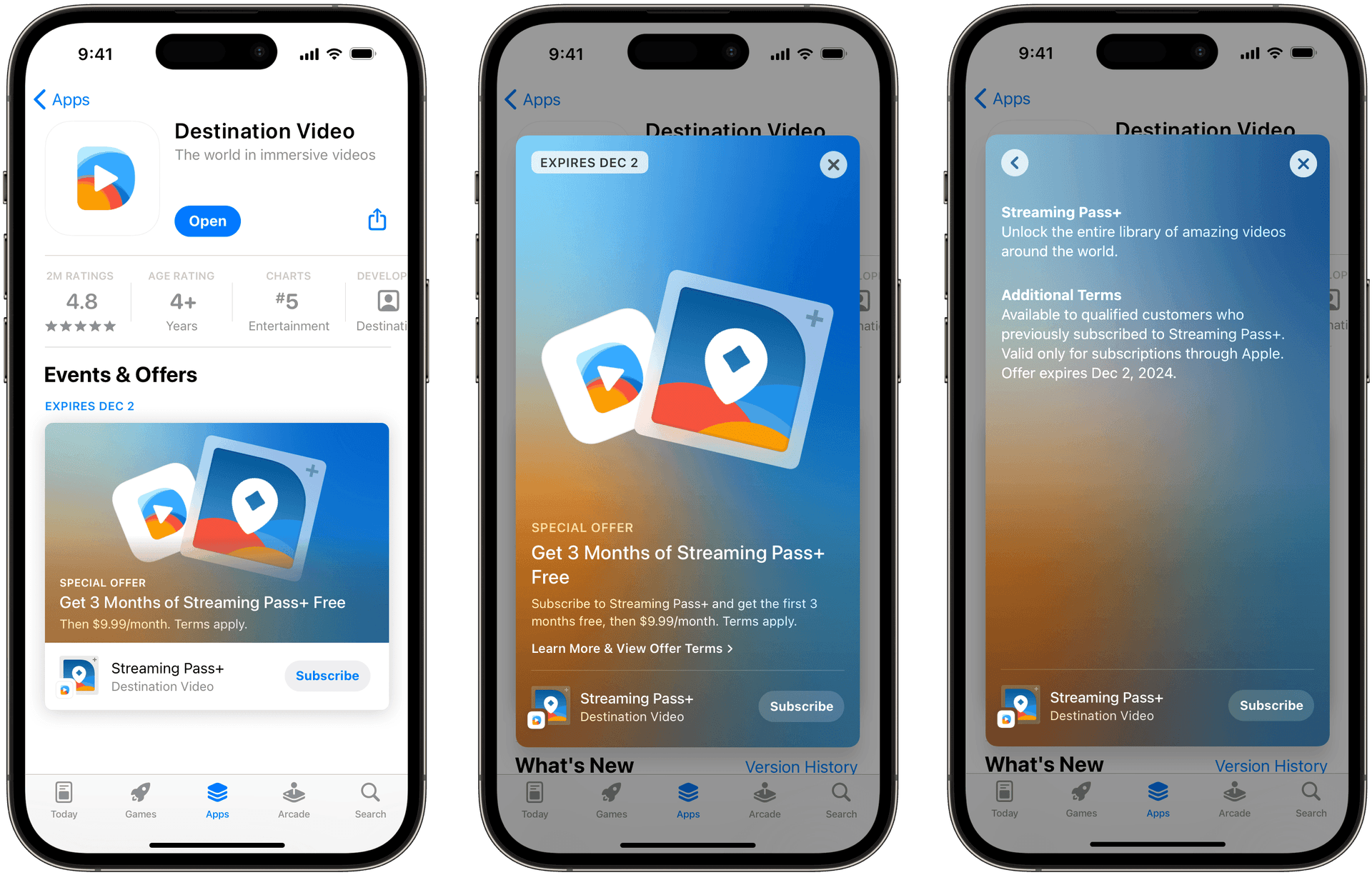 Win-back Offer Screenshot von Apple