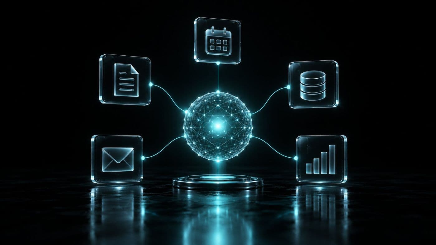Ein KI-Agent verbindet Dokumente, Kalender, Datenbank, E-Mail und Reporting